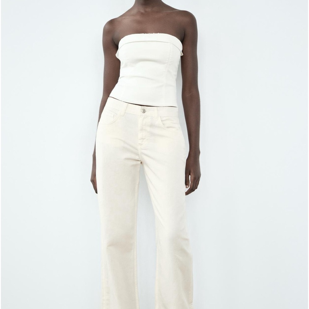 Medium brand new zara white strapless  top
